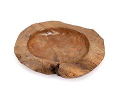 DESIGN DELIGHTS TEAKHOLZSCHALE WURZELHOLZ 30 | 30x9cm (ØxH), Teakholz | rustikale Holzschale, natürliche Teakschale