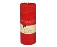 Zylinderkerze Ø 70 mm · 190 mm rot Rustic.