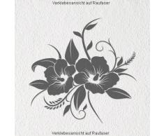 A690 Wandtattoo Hibiskusblüte 70cm x 58cm weiss (erhältlich in 40 Farben und 4 Größen)