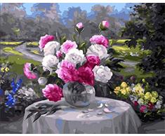 Diy Malen Nach Zahlen Kit Ölgemälde Set Tischvase 40X50Cm Leinwand Ölgemälde Set Erwachsene Anfänger Mit Pinsel Und Acrylpigment Für Kinder Erwachsene Home Dekorieren