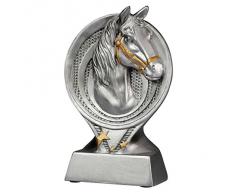 kaufdeinschild Pokal Figur Trophäe Reiten Pferd, Keramik lackiert handbemalt 12cm