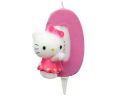 Dekoback Kuchenkerze Zahl 0 Hello Kitty