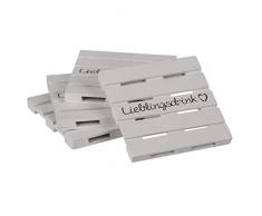 Out of the Blue Untersetzer Glasuntersetzer Tischdeko »Lieblingsdrink« ca. 10·10·1cm 4er Set im Palettenstyle