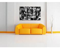 New York City 3-Teiler Leinwandbild 120x80 Bild auf Leinwand, XXL riesige Bilder fertig gerahmt mit Keilrahmen, Kunstdruck auf Wandbild mit Rahmen, gänstiger als Gemälde oder Ölbild, kein Poster oder Plakat