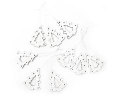 9 kleine Weihnachtsbäume shabby chic Weihnachtsanhänger glitzernd glänzend aus Holz mit Schnur zum Aufhängen Weihnachtsdeko Anhänger als Geschenkanhänger Christbaumschmuck Baumschmuck