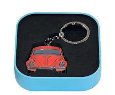 Brisa VW Collection VW Käfer Schlüsselanhänger in Edler Geschenkdose mit Prägung, Rot