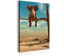 murando - Bilder 40x60 cm Vlies Leinwandbild 1 TLG Kunstdruck modern Wandbilder XXL Wanddekoration Design Wand Bild - Elefant Baum Wüste Tier Natur für Kinder g-B-0033-b-b