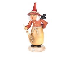 Räucherfrau Hexe von DREGENO SEIFFEN 25cm – Original erzgebirgische Handarbeit, stimmungsvolle Weihnachts-Dekoration