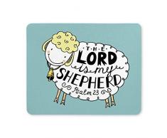 Schafe mit christlichem Bibelvers Der Herr ist mein Hirte Rechteck Rutschfeste Gummi-Mauspad-Mauspads / Mausmatten Fallabdeckung für Büroheim Frau Mann Angestellter Chef Arbeit