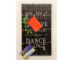 Leinwand mit Schriftzug als Memoboard 68cm Loft 15812 Schwarz Shabby Pinnwand