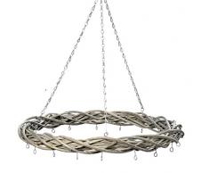1 x Deckenhänger Kranz hängend Weide natur Ø 60 cm, Ostern, Easter, Deckendeko