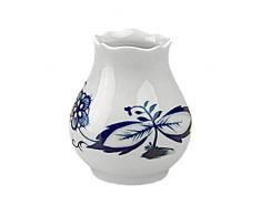 Zwiebelmuster Triptis Vase Blumenvase Tischvase festoniert gewellter Rand, Thüringer Porzellan, ca. 5.5 x 6 cm, ca. 0.1 l, ca. 2 cm Öffnung