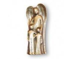 Schutzengel mit zwei Kindern Handschmeichler aus Bronze, Höhe 5,5 cm