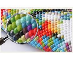 Diamond Vollbedeckung mit Holzrahmen Painting Set Bild 40 x 50 Diamant Malerei Stickerei Handarbeit Basteln Mosaik Steine Blumen Korb Haus am Bach (GJ616)