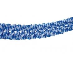 18697 - PAPSTAR - Girlande, Papier Ø 16 cm · 4 m Bayrisch Blau schwer entflammbar