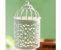 AYRSJCL Elegantes Aussehen Jahrgang Candelabrum Kerze Votiv-Halter hängend Laterne Vogelkäfig Startseite Dekorative Vogelkäfig