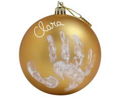 Baby Art Christbaumkugel mit Handabdruck, 0M+, 10cm, My Christmas Fairy, gold