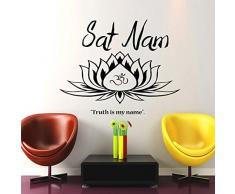 Wandtattoo Ornament Indisch Mantra Yoga Namaste Lotus Blume Om Buddha Vinyl Schlafzimmer Wandtattoo Wandsticker Wandbilder