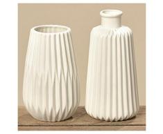 Boltze Vasen - Set (2 Stück), weiß, H17cm