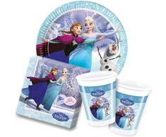 1 Wimpelkette * FROZEN ICE SKATING * für Kindergeburtstag oder Motto-Party // Kinder Geburtstag Party Plastic Flag Banner Motto Disney Elsa Anna Olaf Schlittschuhe die Eiskönigin