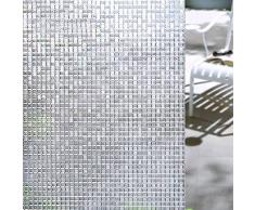 Dynamicoz 3D Sichtschutzfolie, Selbstklebende Dekorfolie Ohne Kleber, Glasfensteraufkleber, Statische Folie Ohne Kleber (45x100cm) Professional