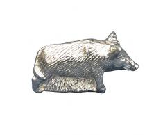 Tierfigur Wildschwein, Kleine Hasenfigur, Handgegossen von William Sturt, aus Deutsche Zinn (Pewter)