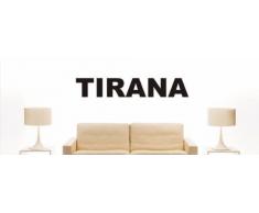 Wandtattoo w1002 mehrfarbige Wandschrift mit Sehenswürdigkeiten - Stadt Tirana 40x6