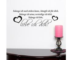 WANDKINGS Wandaufkleber Wandtattoo - 50 x 18 cm - Spruch Solange ich noch stehen kann, kämpfe ich für dich...