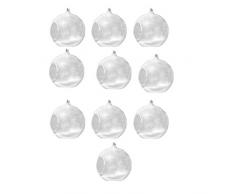 SJZS Vase 10PCS Dekor-Kugel-Kugel-Form-freier transparenter Hanging Glasvase Blumen Pflanzen (Color : Clear)