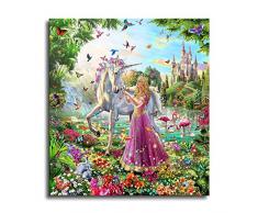 Malen nach Zahlen, Shukqueen Ölgemälde zum Selbermachen für Erwachsene, Kinder, Anfänger, Einhorn