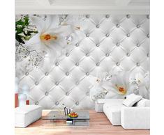 Fototapete Blumen 3D Lilien Weiß 396 x 280 cm Vlies Wand Tapete Wohnzimmer Schlafzimmer Büro Flur Dekoration Wandbilder XXL Moderne Wanddeko Flower 100% MADE IN GERMANY - Runa Tapeten 9185012a