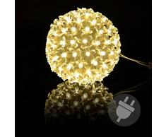 SSITG LED Lichterball warm weiß Lichterkugel Leuchtball Weihnachten Deko Kugel (deutsche Lager 3-7 Tagen Lieferzeit)