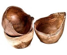 Windalf Kleine Hobbit Holzschale Woody 9 cm Elfen-Teakschale Kleine Zucker Pralinen Schmuck Münzenschale Handarbeit aus Wurzelholz