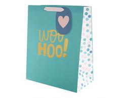 Hallmark Mehrzweck-Geschenktüte Woo Hoo, groß (Geburtstag, Glückwunsch, Hochzeit)