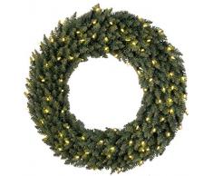 Star LED-TannenkranzCalgary, beleuchtet, 80 warmweià Pisello LED outdoor, Trafo Karton, Durchmesser 90 cm 612-62