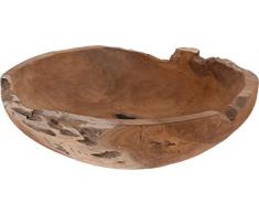 Fair-Shopping Schale Dekoschale Teakschale Holzschale Teakholz Wurzelholz J430 (Groß: 38 x 10 cm)