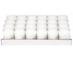 Sovie Refill Kerzen 24 transparente Teelichter mit extra Langer Brenndauer (24h) für Feiern/Party/Gastronomie