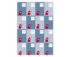 Nettes Weihnachts Geschenkpapier mit kleinen Wichteln: Fröhliche Weihnachten (4 Bögen, 32 x 47,5 cm)