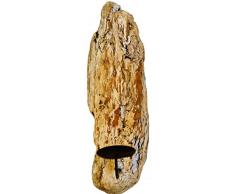 Guru-Shop Treibholz Kerzenhalter Wand, 30x10x8 cm, Teelichthalter & Kerzenhalter