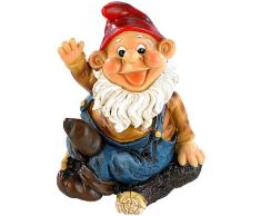 infactory Zwerg: Pfeifender Gartenzwerg Peppi (Gartenfiguren)