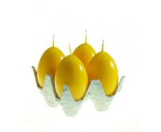 Eierkerze in gelb von Idena 4er Set (Ostern)