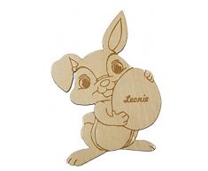 KF-Holz Osternest mit Namen gratis Gravur, Osternnest zum Befüllen, Osterkorb, Osterhase, Osterei