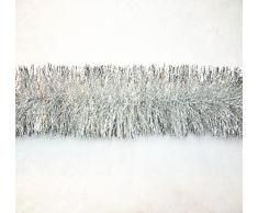 JYSPORT Lametta-Girlande für den Weihnachtsbaum, Deko zum Aufhängen, silber
