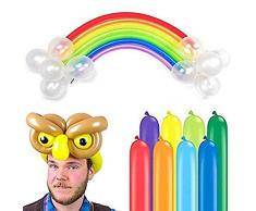 HAKACC Magic Luftballons, 200 Stück Modellierballons mit professioneller Luftpumpe für Hochzeit Geburtstage Party