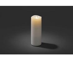 Konstsmide 1862-100 LED Duftkerze, weiß, flackernd, mit Lavendel-Duftpad / für Innen (IP20) / Maße: Ã 9 cm, HÃ¶he: 23 cm / 6h Timer / 1 warm weiße Diode / Batteriebetrieben: 2 x D 1.5V (exkl.)