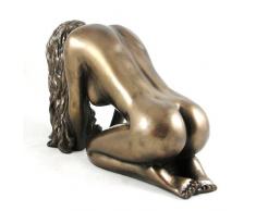 Bronzefigur, nackt, kniend, niedlich, nackt