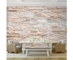 Fototapete Steinwand 3D Effekt 396 x 280 cm Vlies Wand Tapete Wohnzimmer Schlafzimmer Büro Flur Dekoration Wandbilder XXL Moderne Wanddeko 100% MADE IN GERMANY Runa Tapeten 9082012a