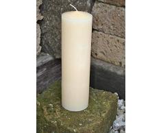 Kunert-Keramik Altarkerze,Creme-weiß,Kirchenkerze,Stumpenkerze,Laterne,10% Bienenwachs (350/100)