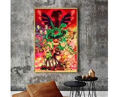 YuanMinglu Anime Zeichen Retro tapete leinwand Poster ölgemälde Dekoration Moderne Dekoration rahmenlose malerei 60x97 cm