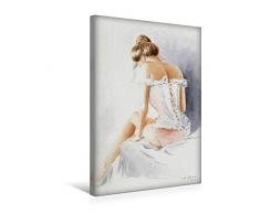 CALVENDO Premium Textil-Leinwand 30 cm x 45 cm hoch, Ruhende Venus | Wandbild, Bild auf Keilrahmen, Fertigbild auf echter Leinwand, Leinwanddruck: Erotik Aquarellgemälde Menschen Menschen